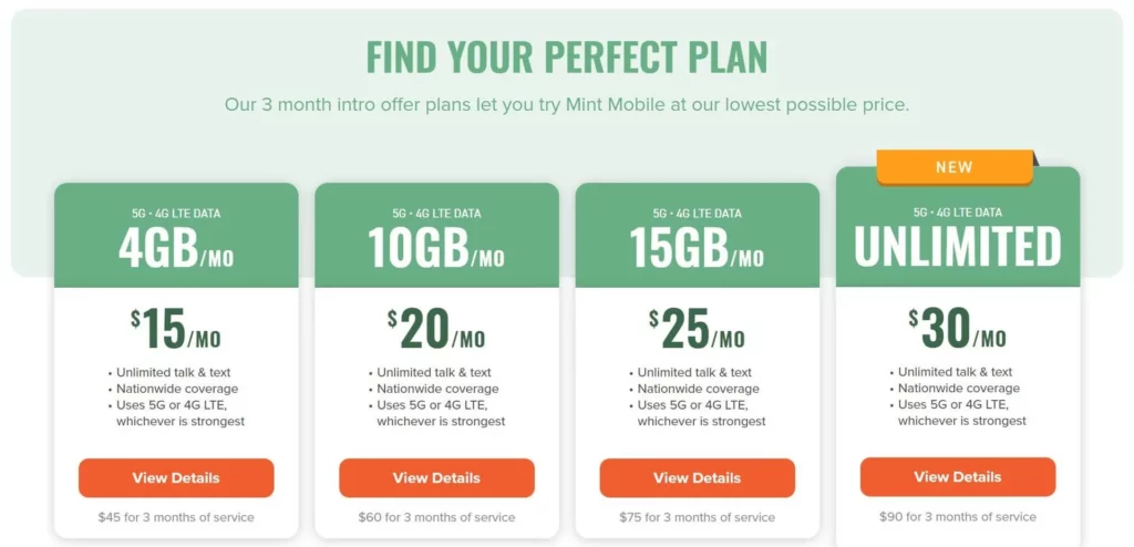 Mint Cell Phone Plans
